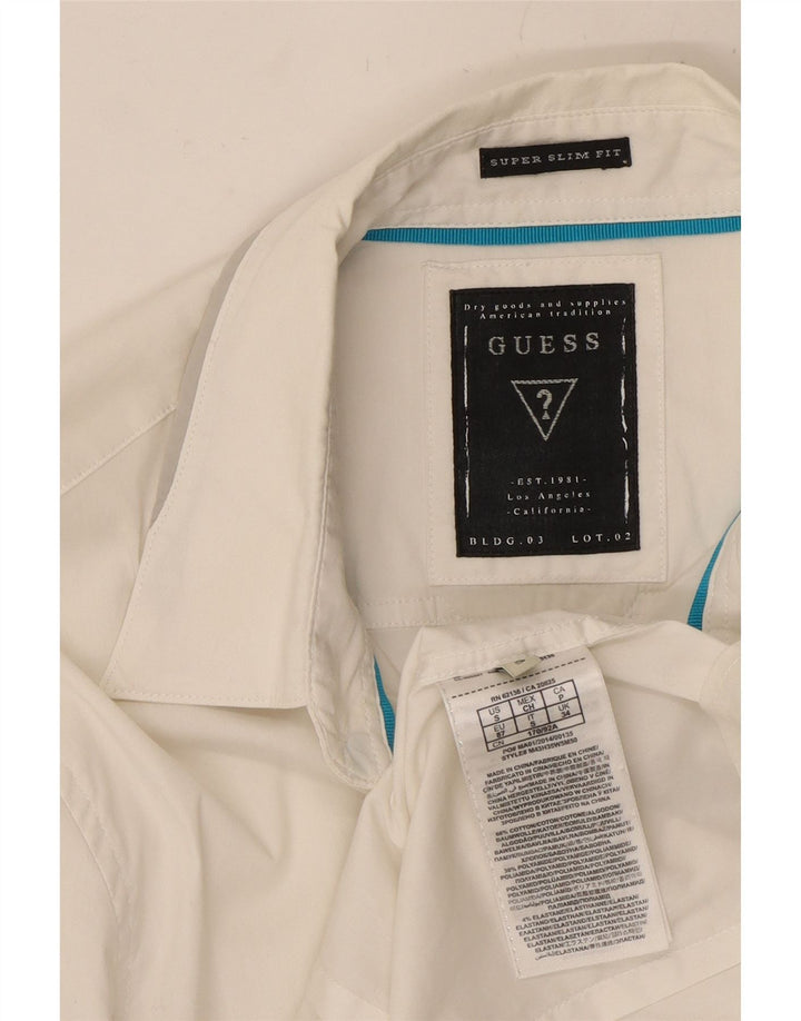 Camicia GUESS Uomo Slim Fit Small Cotone Bianco