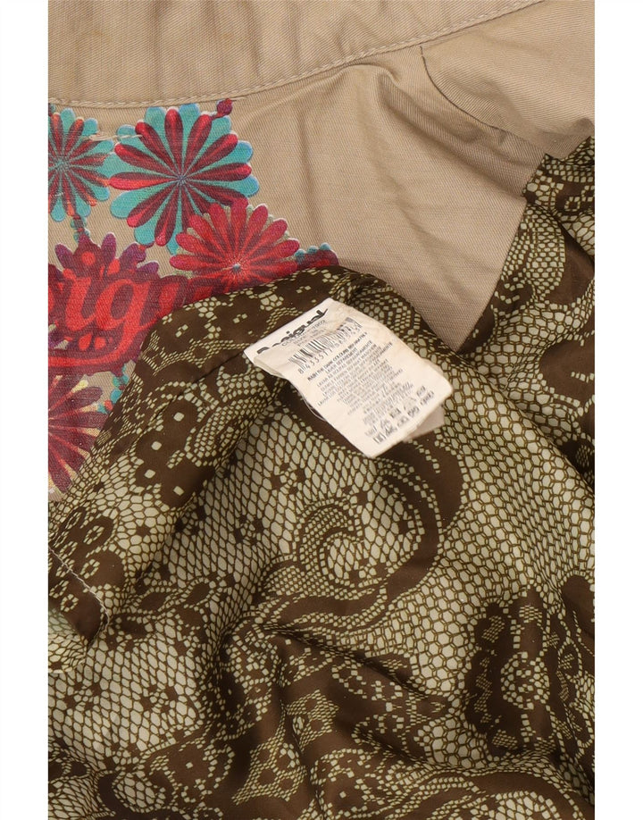 Trench doppiopetto da donna Desigual EU 38 Beige medio floreale