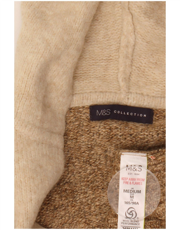 Maglione cardigan lungo da donna Marks & Spencer UK 14 Beige medio