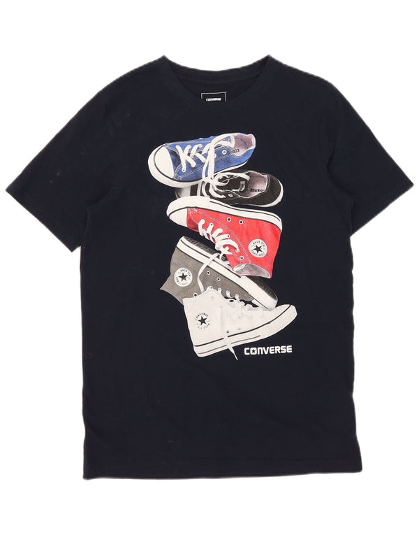 T-shirt grafica Converse da bambino 13-14 anni XL in cotone blu navy