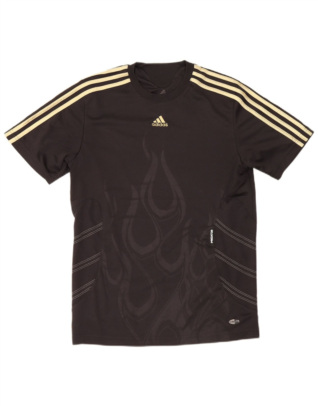 T-shirt Adidas da uomo con motivo astratto, piccola, in poliestere nero
