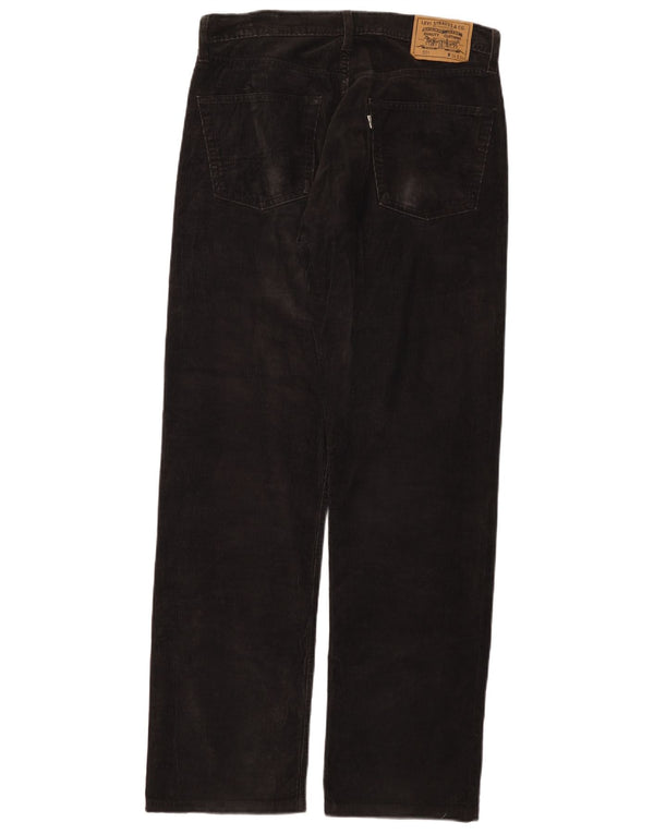 Levi's Uomo 551 Pantaloni dritti in velluto a coste W34 L34 Cotone Nero