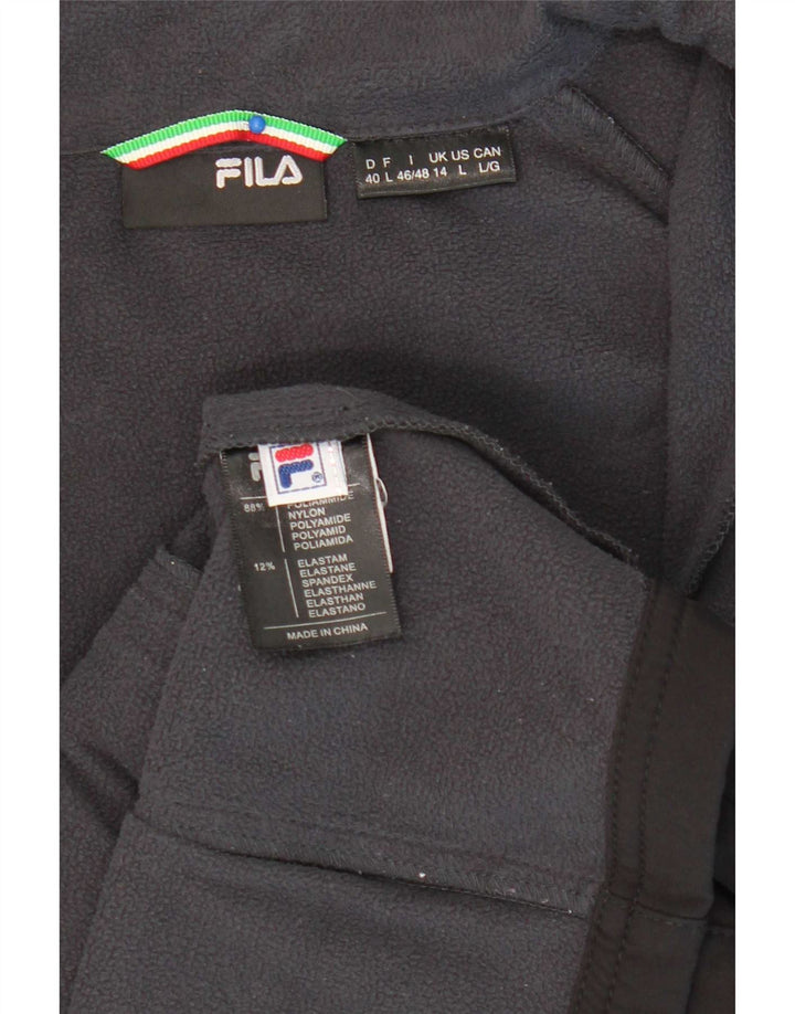 Giacca da ginnastica da donna Fila UK 14 grande nylon nero