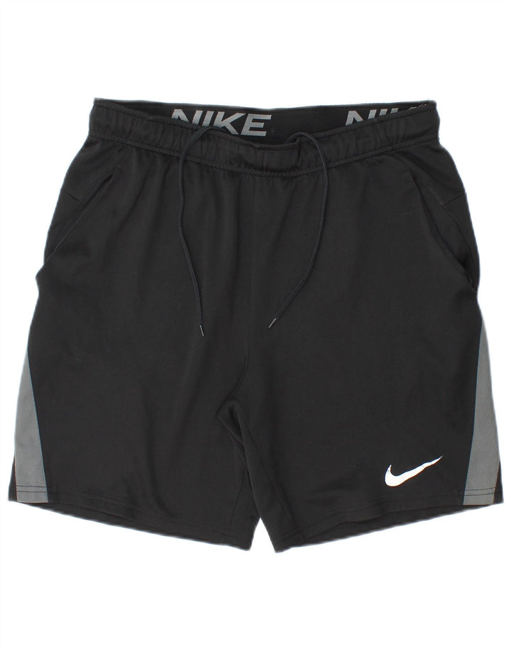 Pantaloncini sportivi Nike Dri Fit da uomo, colore nero medio, in poliestere color block