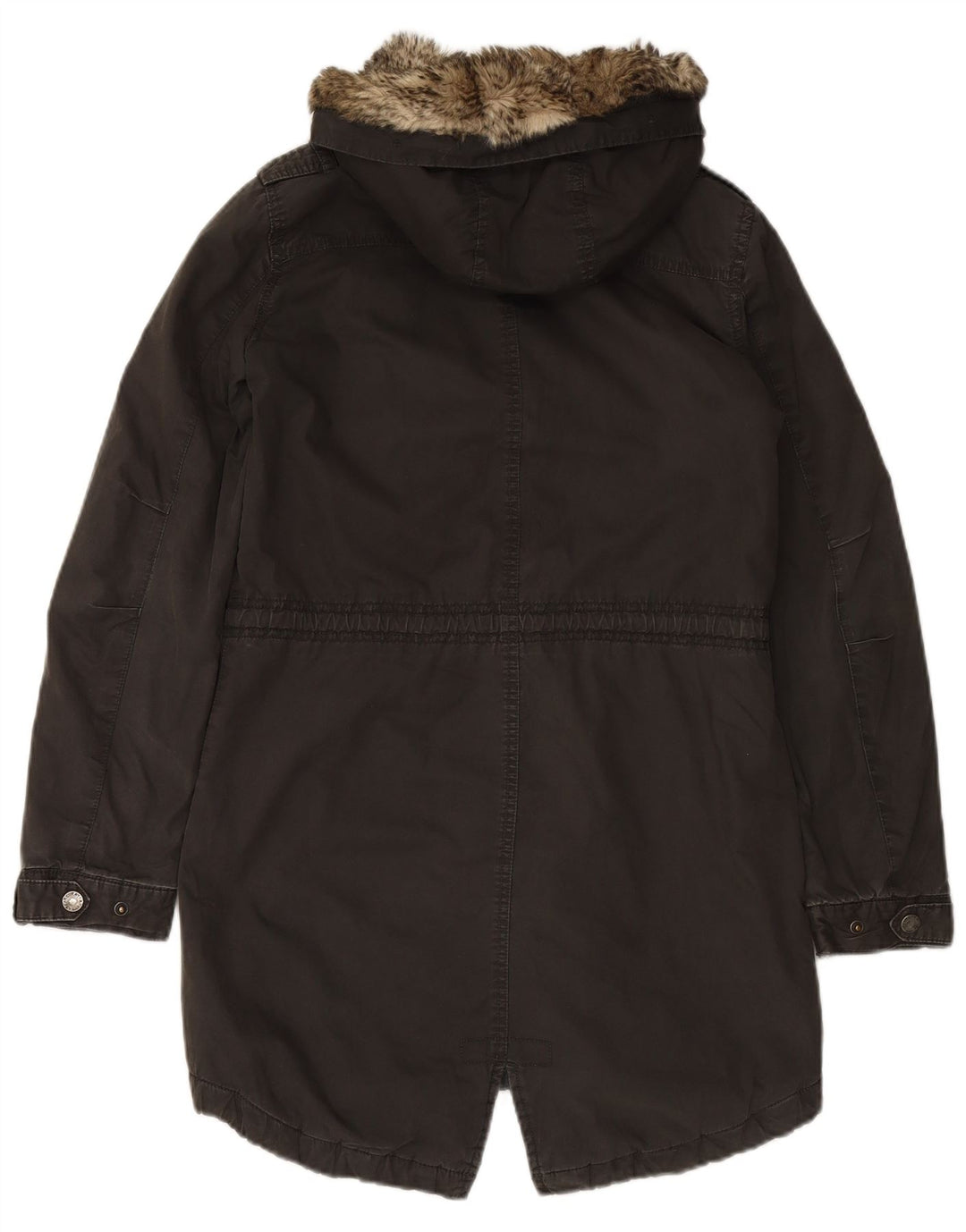 Giacca parka con cappuccio da donna FAT FACE UK 8 piccola in cotone nero