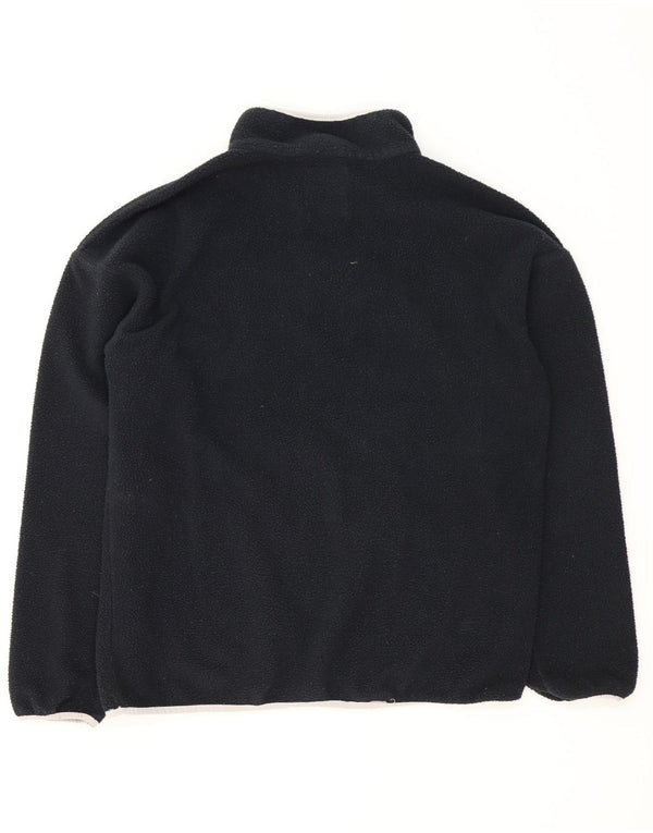 Maglione in pile Columbia da uomo con collo a bottoni, grande poliestere nero