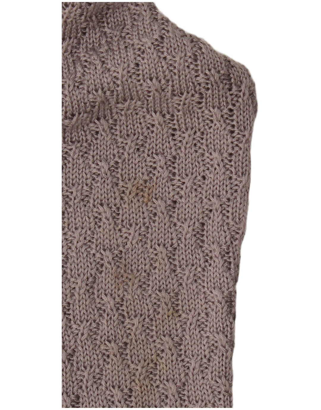 Maglione maglione vintage da donna con collo alto UK 10 piccolo grigio poliacrilico