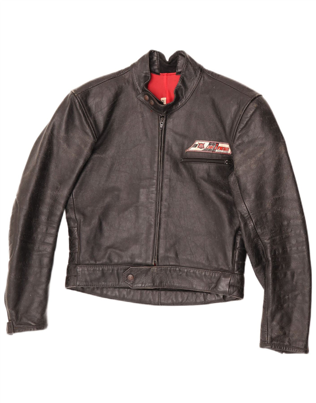 Giacca da motociclista in pelle da donna Dainese taglia 52 in pelle marrone medio