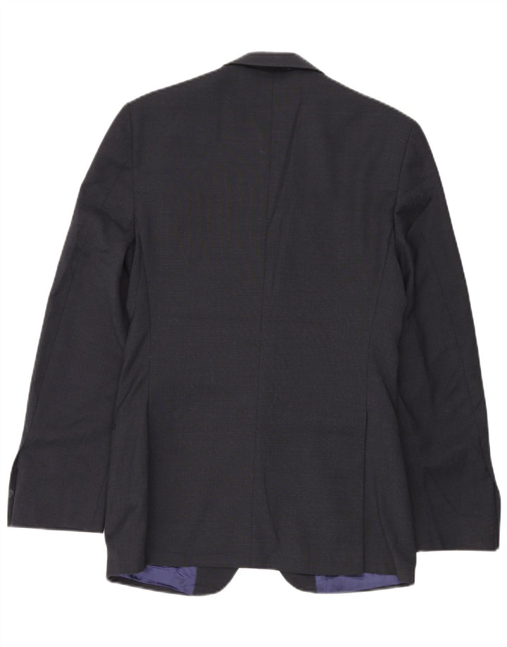 Giacca blazer a 2 bottoni da uomo Marks & Spencer UK 34 XS lana blu navy
