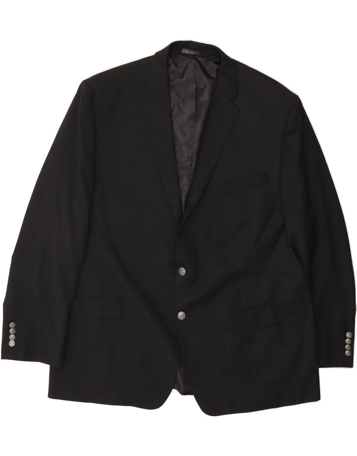 MICHAEL KORS Mens 2 Button Blazer Jacket IT 52 XL Black Wool Vintage Michael Kors and Second-Hand Michael Kors from Messina Hembry 