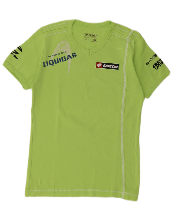 T-shirt grafica da donna Lotto Top UK 10 Small Verde
