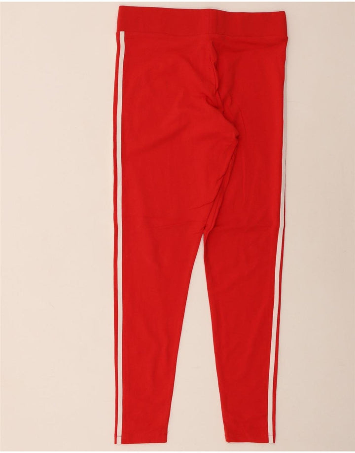 Leggings da donna ADIDAS UK 16 grande rosso cotone