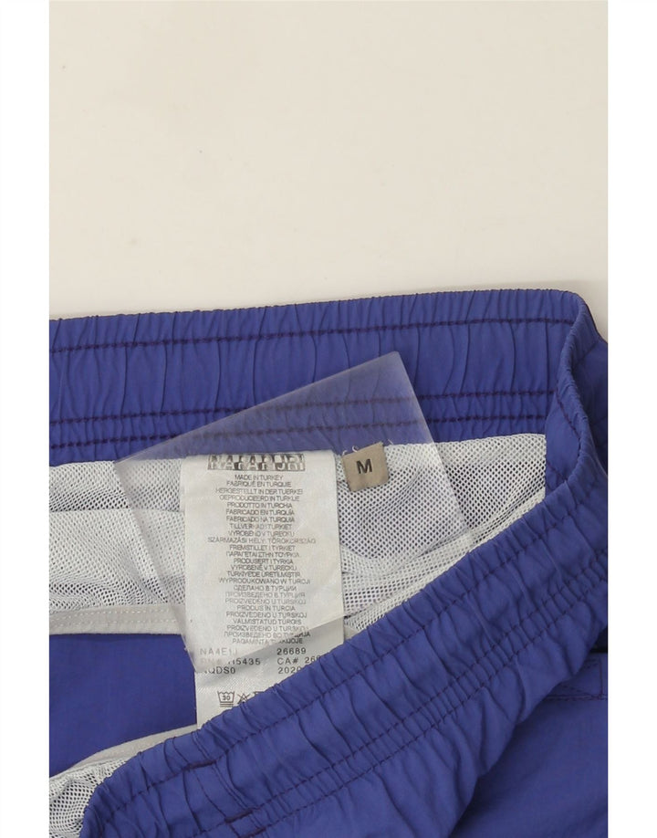 Pantaloncini da bagno grafici da uomo Napapijri blu medio in poliammide