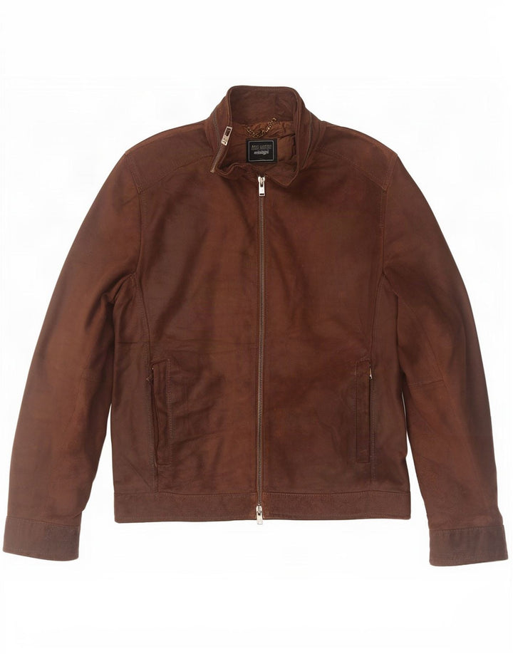 Giacca Uomo Liu Jo in Pelle Scamosciata IT 48 Pelle Marrone Medio