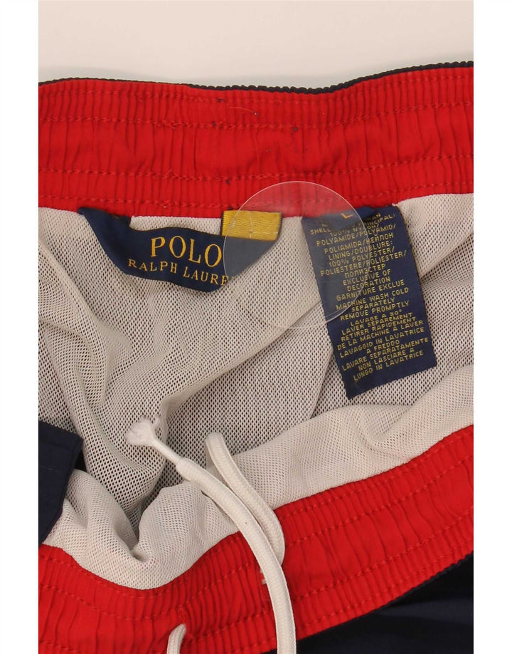 Pantaloncini da bagno da uomo Polo Ralph Lauren grandi blu navy in poliammide