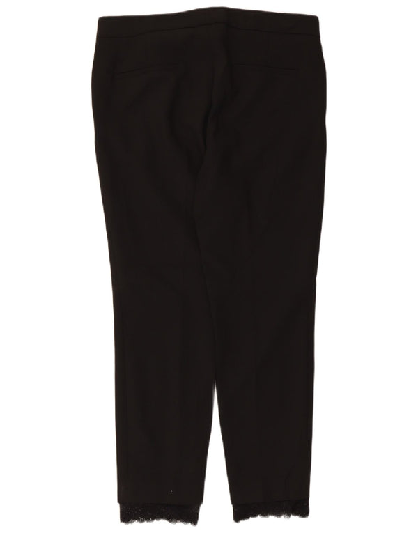 Pantaloni da abito slim da donna Zara medi W28 L26 poliestere nero