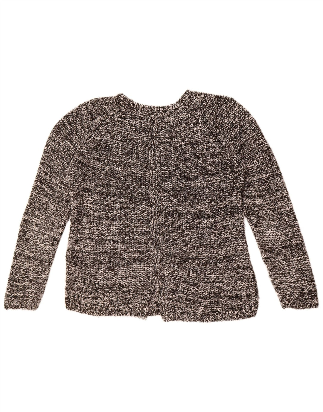 Massimo Dutti Maglione da donna con scollo a barchetta UK 14 Grigio medio chiazzato
