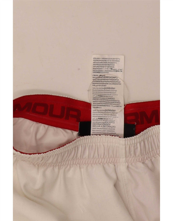 Pantaloncini sportivi Under Armour da uomo Heat Gear, poliestere color block bianco medio