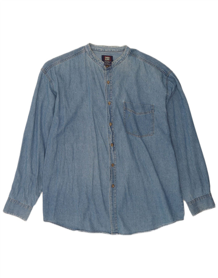Camicia di jeans da uomo Faded Glory XL in cotone blu