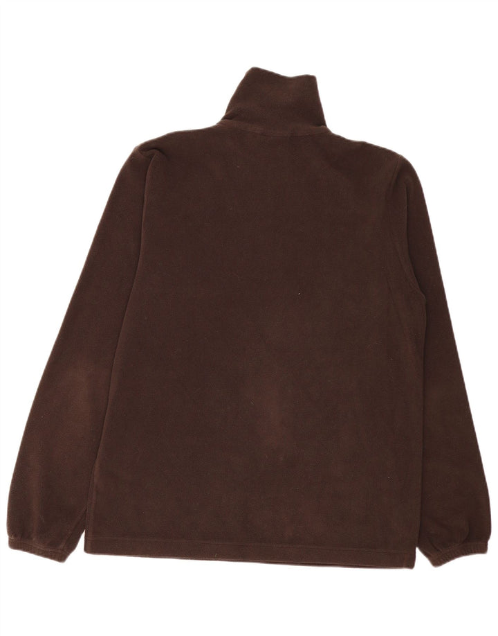 Maglione in pile da uomo Lotto con zip e collo XL Marrone