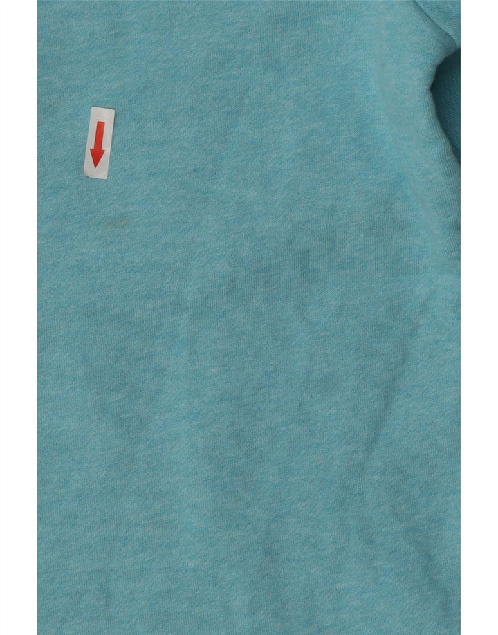 Crew Clothing Felpa con collo con zip da uomo Maglione in cotone blu medio