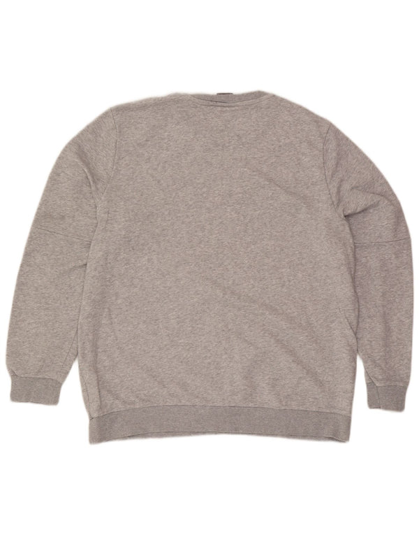 Felpa grafica da uomo Puma Jumper XL in cotone color block grigio