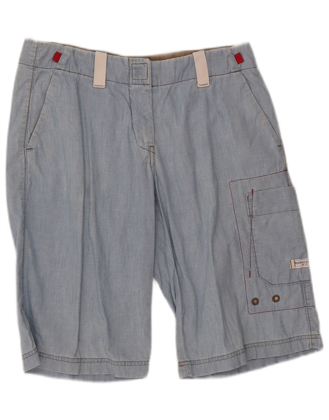 Murphy & Nye Pantaloncini cargo da uomo piccoli W29 Blu Cotone