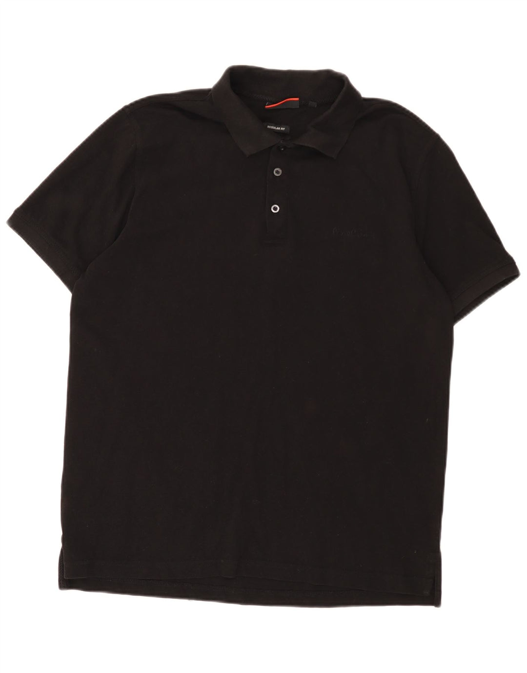 Polo da uomo vestibilità regolare Pierre Cardin grande cotone nero