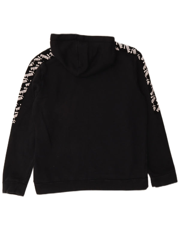 Felpa con cappuccio grafica da uomo Puma, cotone nero medio