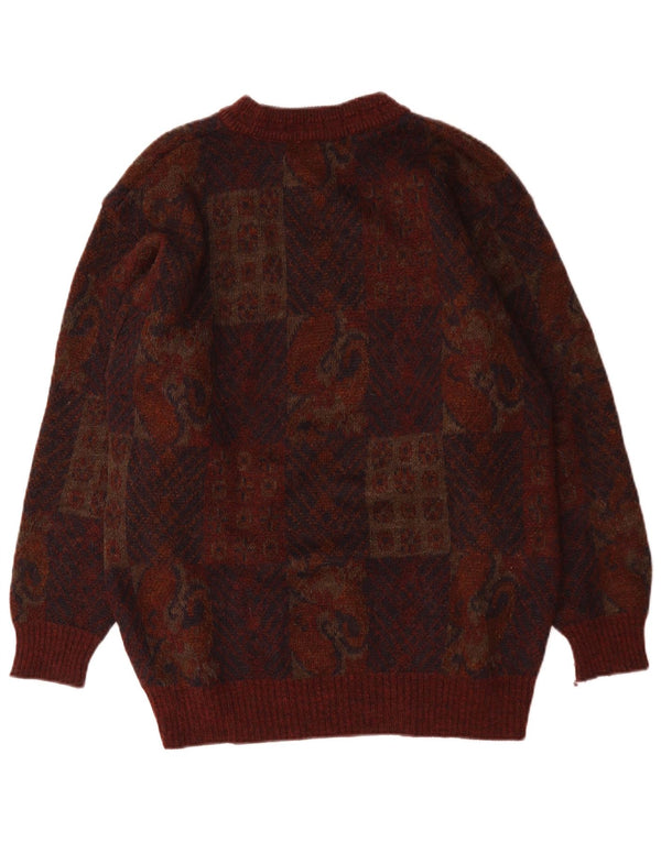 Marks & Spencer Maglione maglione girocollo St. Michael da uomo Borgogna medio