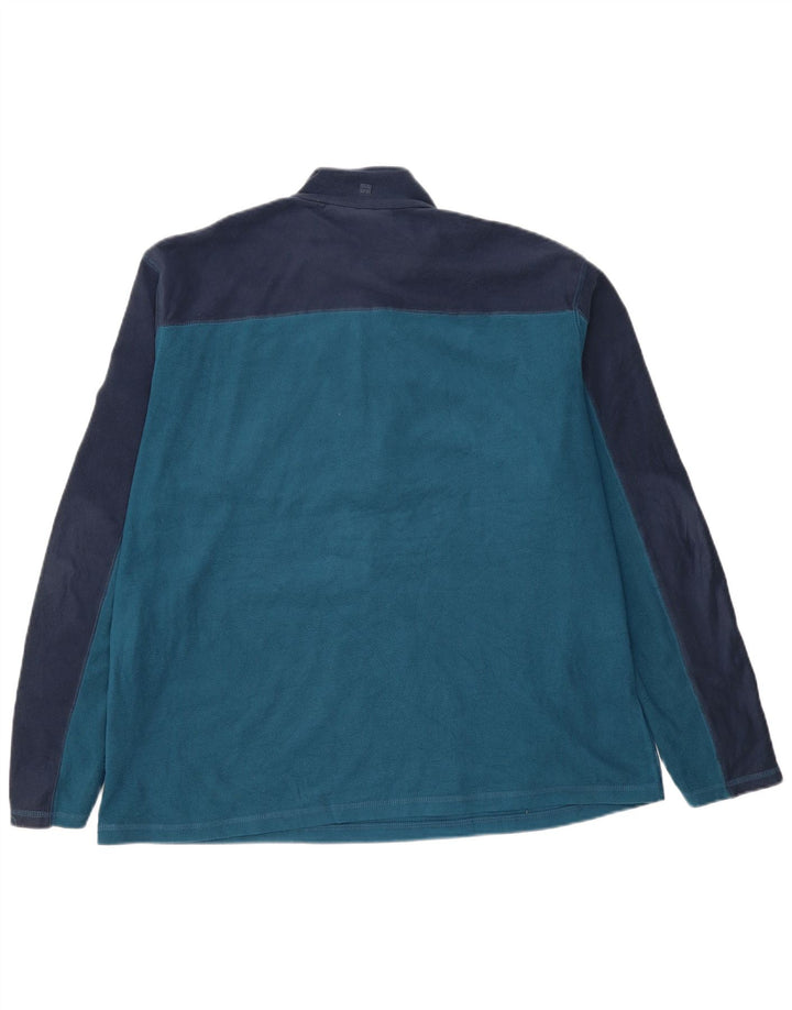 MOUNTAIN WAREHOUSE Maglione in pile da uomo con zip e collo XL color block blu navy