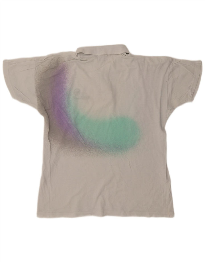 SERGIO TACCHINI Polo da uomo in cotone tie-dye bianco medio