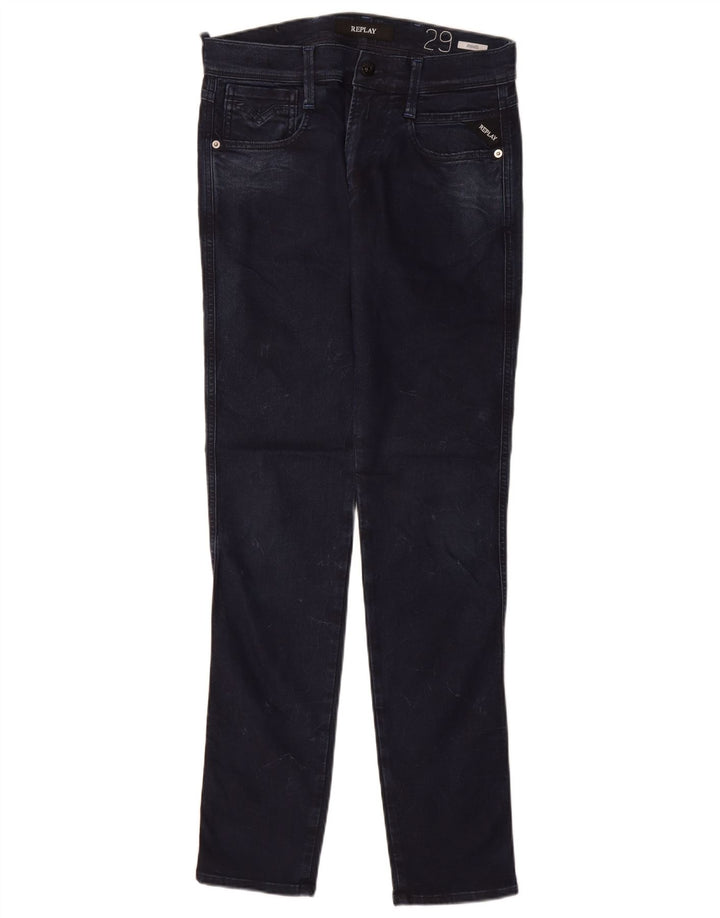 Replay Jeans Anbass Slim da Donna W29 L33 Blu Navy