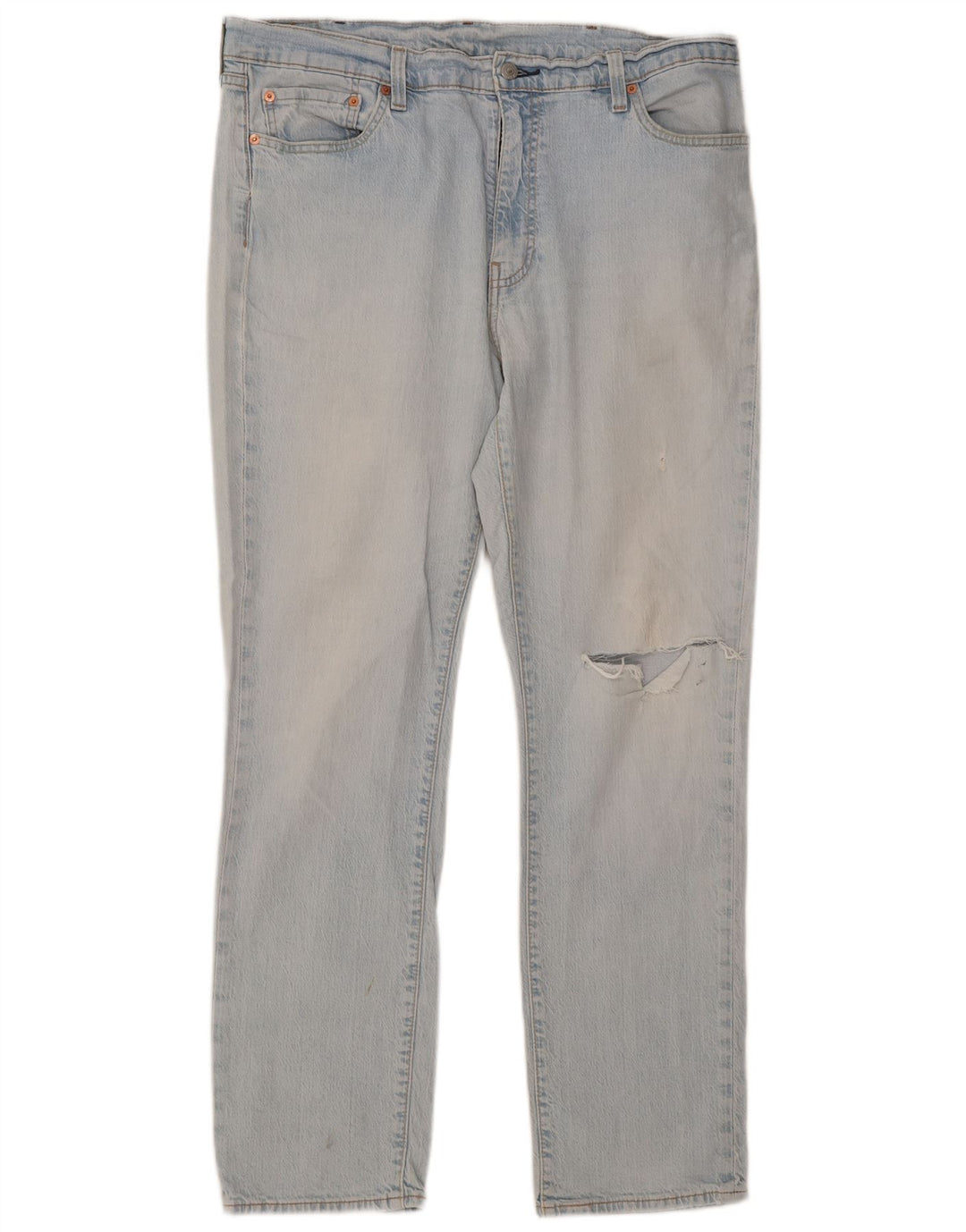 Jeans Levi's Uomo 511 Slim Distressed W38 L32 Cotone Blu