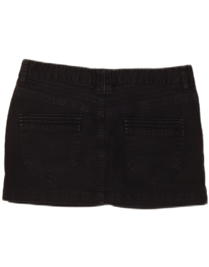 Mini gonna di jeans da donna Diesel W29 cotone nero medio