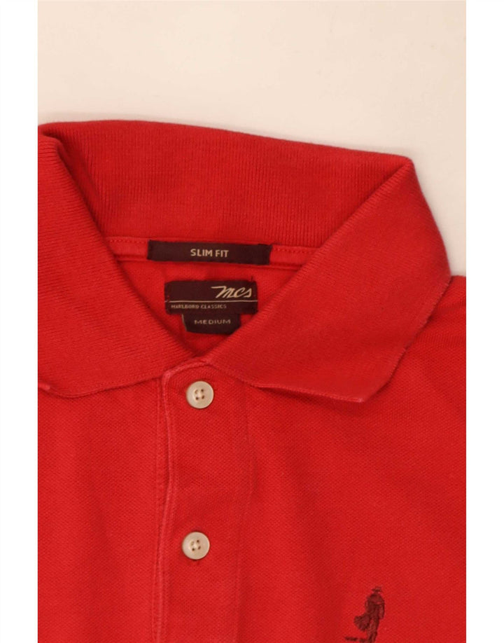 Polo slim fit da uomo Marlboro Classics rosso medio