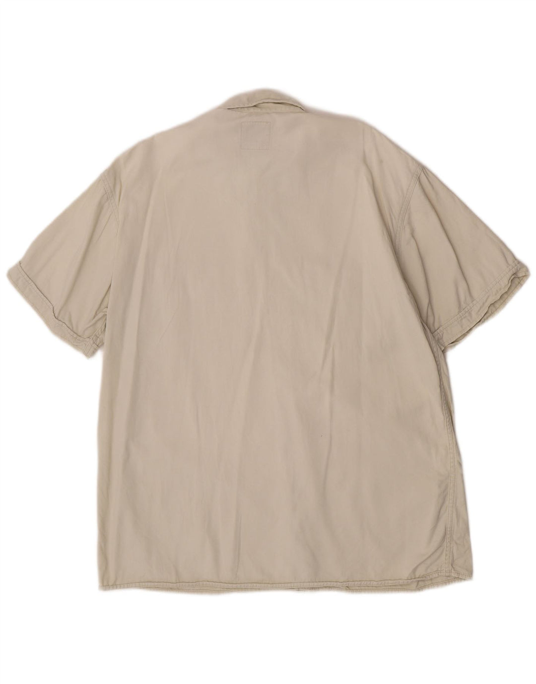 Camicia militare a maniche corte da uomo Wrangler in cotone bianco sporco medio