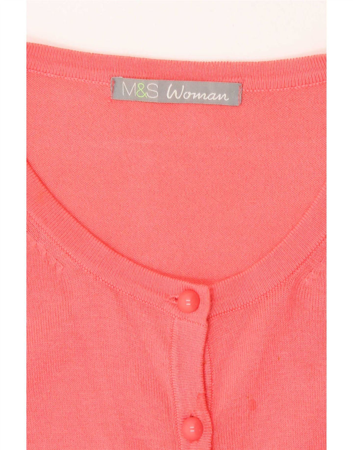 Maglione cardigan da donna Marks & Spencer UK 10 piccolo rosa