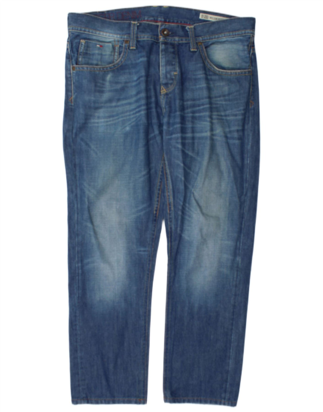 Jeans dritti da uomo Tommy Hilfiger W38 L30 cotone blu