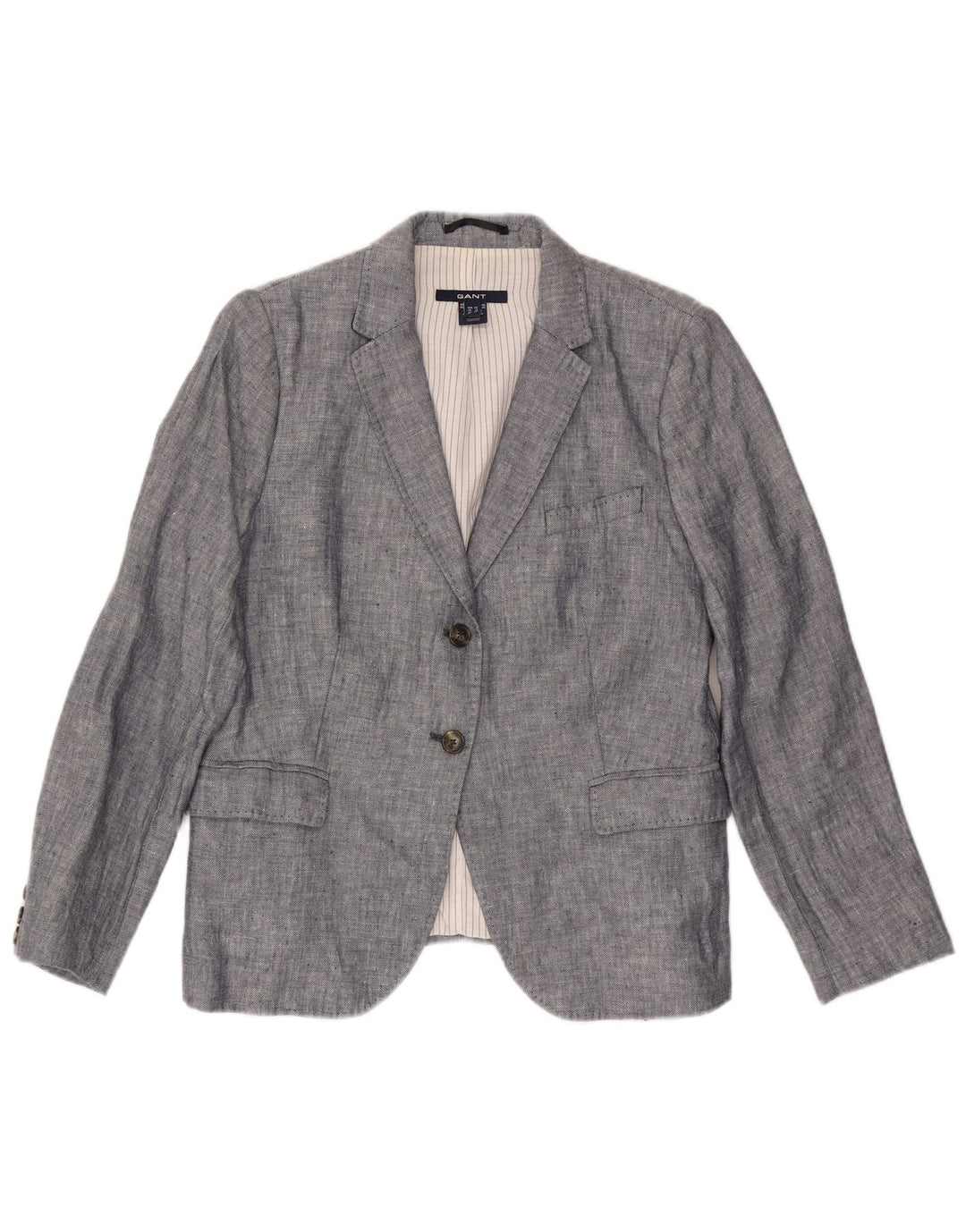 Giacca blazer da donna a 2 bottoni Gant UK 16 grande lino grigio