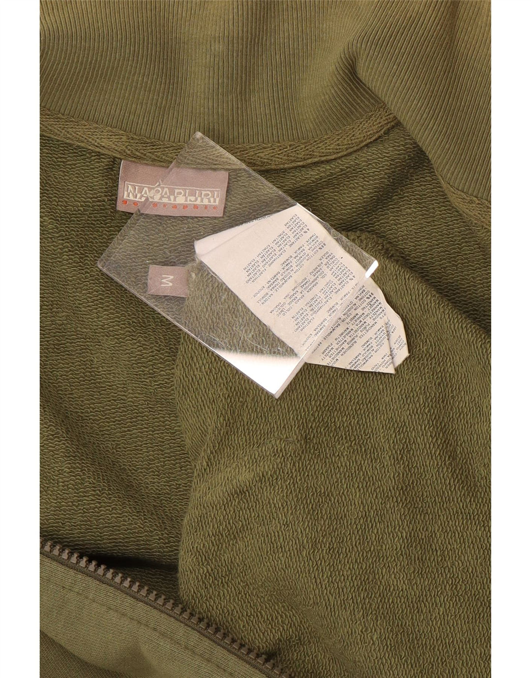 Giacca da tuta grafica da uomo NAPAPIJRI in cotone kaki medio