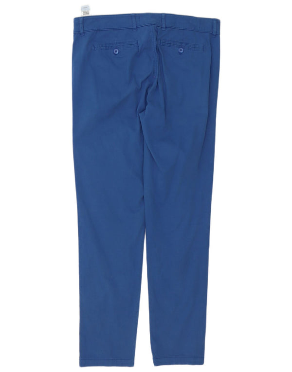 Pantaloni chino slim da donna Marks & Spencer UK 12 medi W32 L30 cotone blu