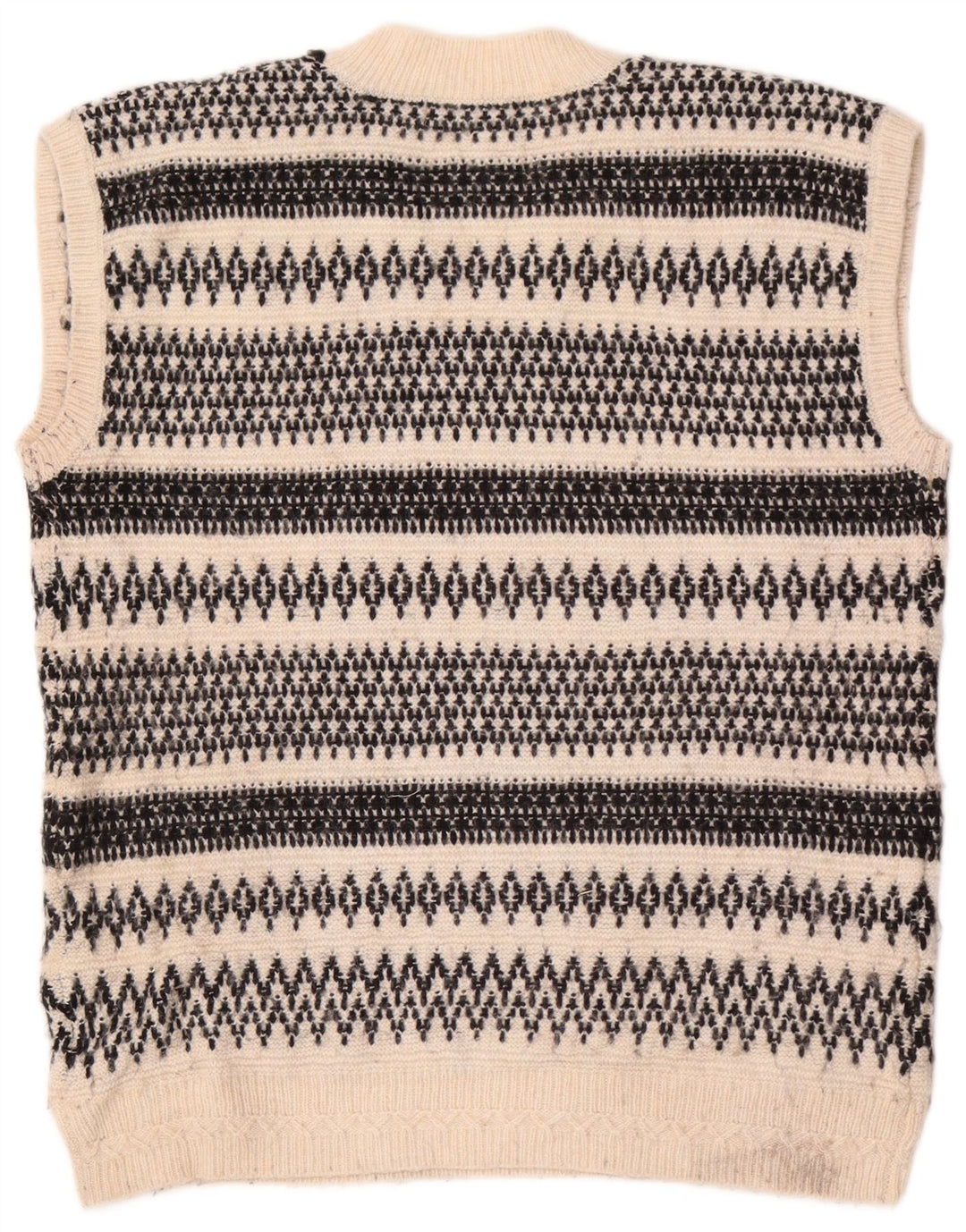 Canotta da donna Marks & Spencer UK 14 media bianco sporco Fair Isle