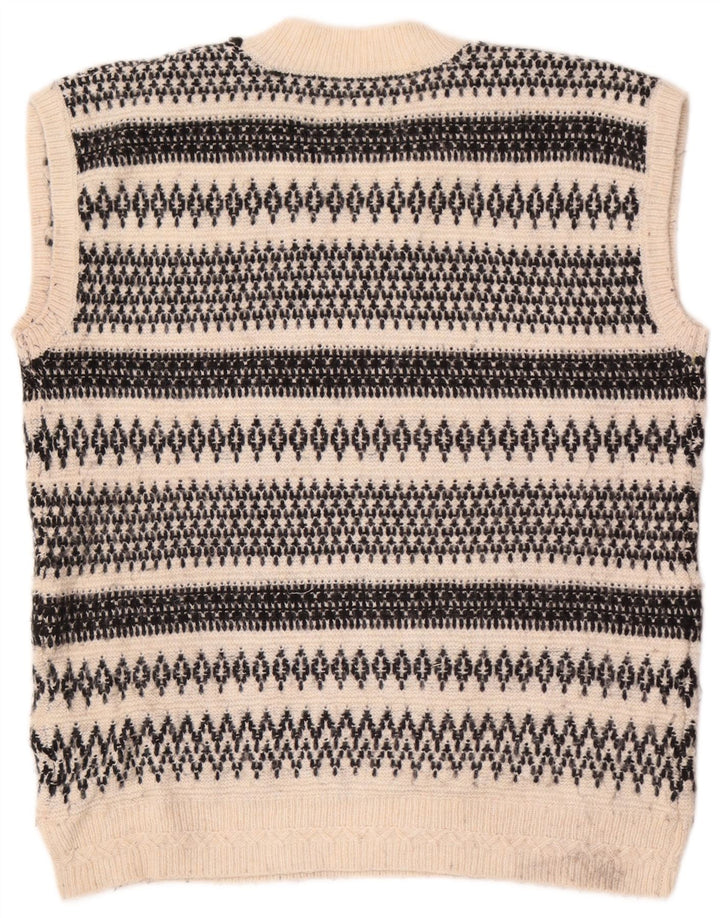 Canotta da donna Marks & Spencer UK 14 media bianco sporco Fair Isle