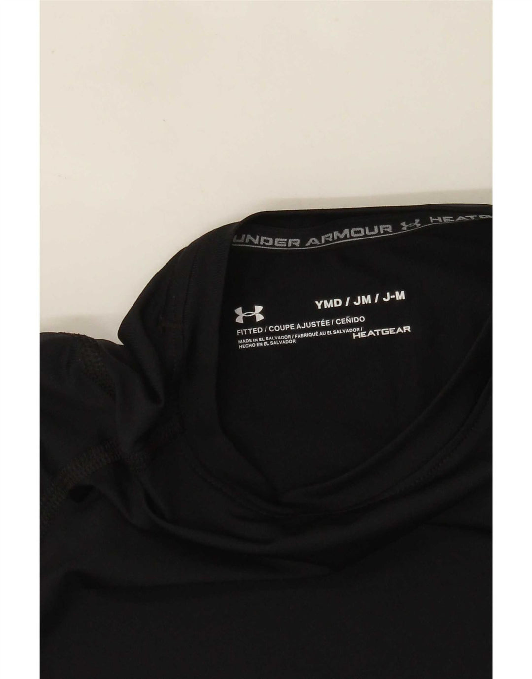 Under Armour Ragazzi Heat Gear Top manica lunga 9-10 anni medio nero