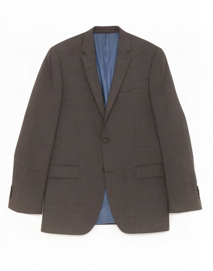 Giacca blazer a 2 bottoni da uomo Marks & Spencer UK 40 lana grigio medio