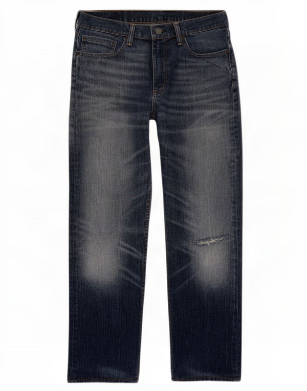 Levi's Uomo 514 Jeans dritti invecchiati W34 L32 Cotone blu navy