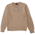 Maglione Kappa da uomo con scollo a V in cotone beige medio