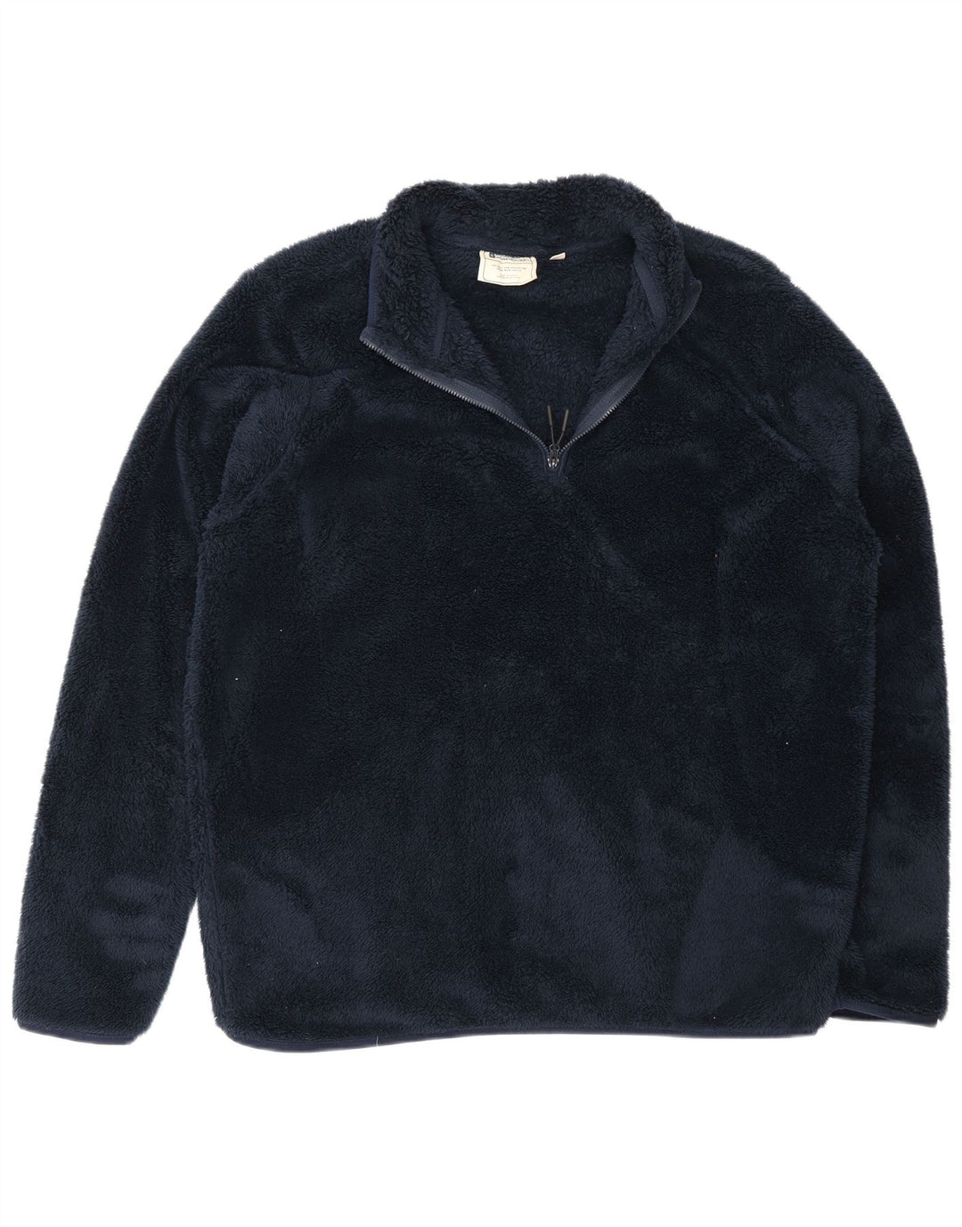 Mountain Warehouse Maglione in pile da uomo con collo con zip, grande, in poliestere blu navy