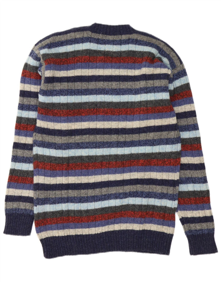 Maglione maglione girocollo da uomo Les Copains IT 46 piccolo a righe multicolore